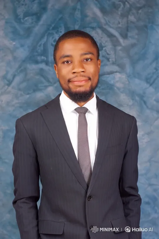 Young Professional Black Man in Studio with Poised Smile – AI Generated Video | Hailuo AI