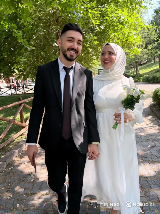 Couple and Toddler Embrace in Dusk Park Setting – AI Generated Video | Hailuo AI