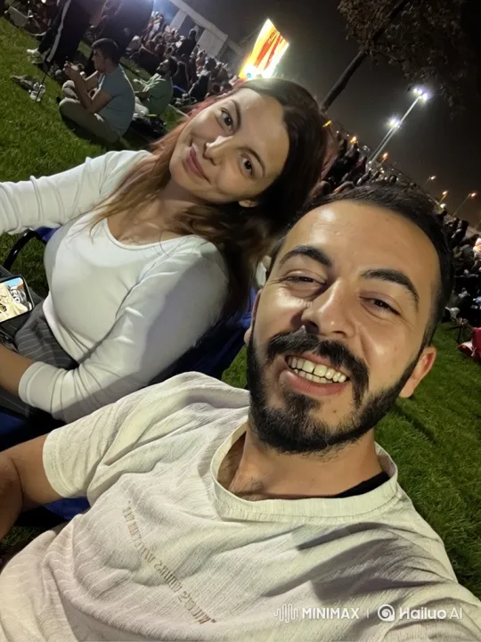 Family Portrait: Couple with Twin Boys at Night Event – AI Generated Video | Hailuo AI