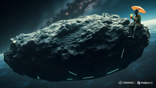 Mysterious Alien Enjoying a Cocktail on a Warp-Drive Spacecraft – AI Generated Video | Hailuo AI