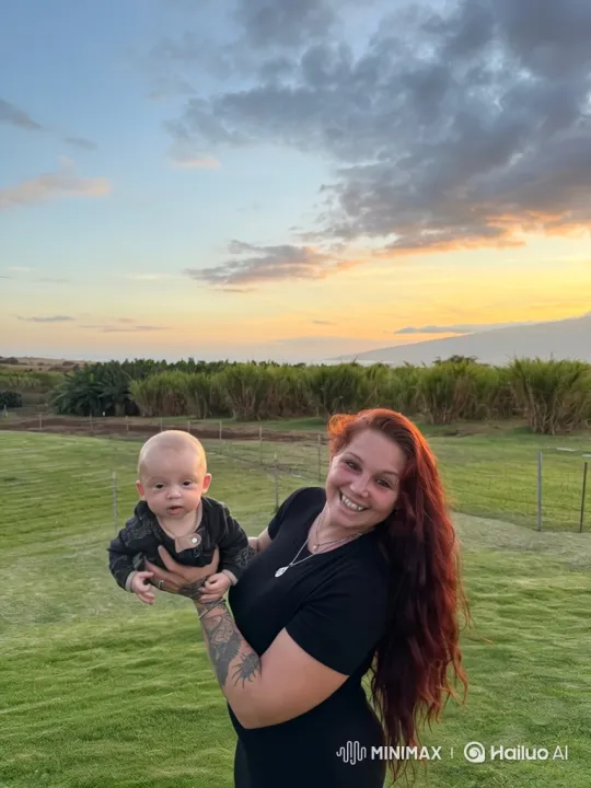 Mother Witnesses Baby's Sudden Flight in Sunset Field – AI Generated Video | Hailuo AI