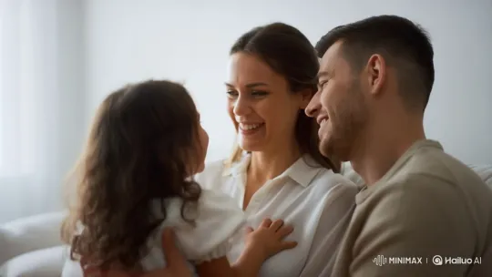 Family Laughter: Realistic Home Video Clip – AI Generated Video | Hailuo AI