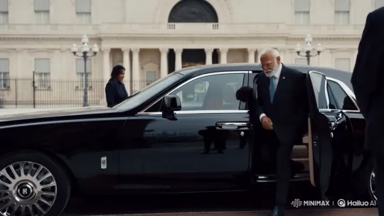 Prime Minister Modi Arrives for Official Handshake – AI Generated Video | Hailuo AI