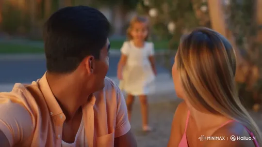 Family Embrace in Summer's Warm Glow – AI Generated Video | Hailuo AI