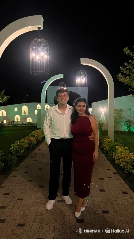 Family Embrace in a Night Garden – AI Generated Video | Hailuo AI