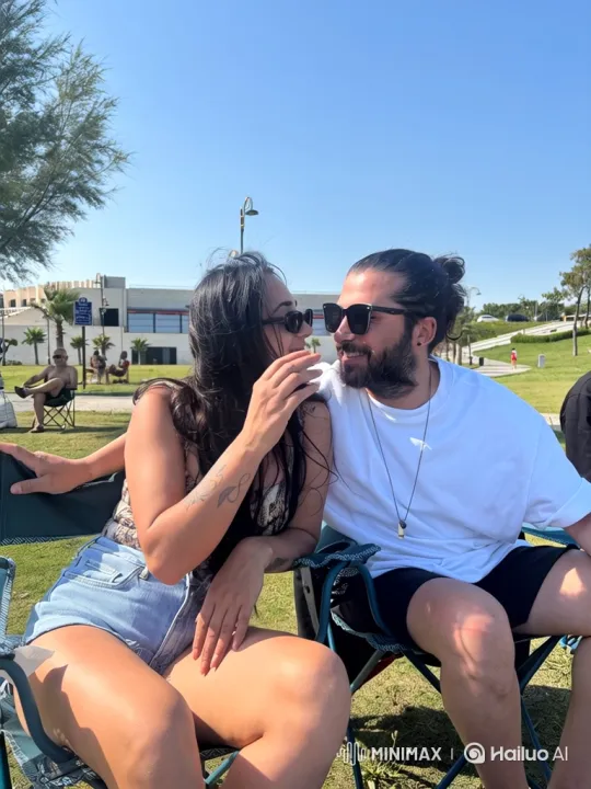 Family Joy: Couple and Daughter's Loving Embrace – AI Generated Video | Hailuo AI