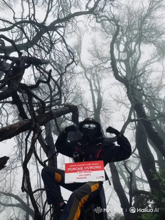 Mysterious Hiker on Mountain Peak to Earth from Space – AI Generated Video | Hailuo AI