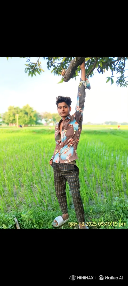 Young Man in Serene Rice Paddy Field – AI Generated Video | Hailuo AI