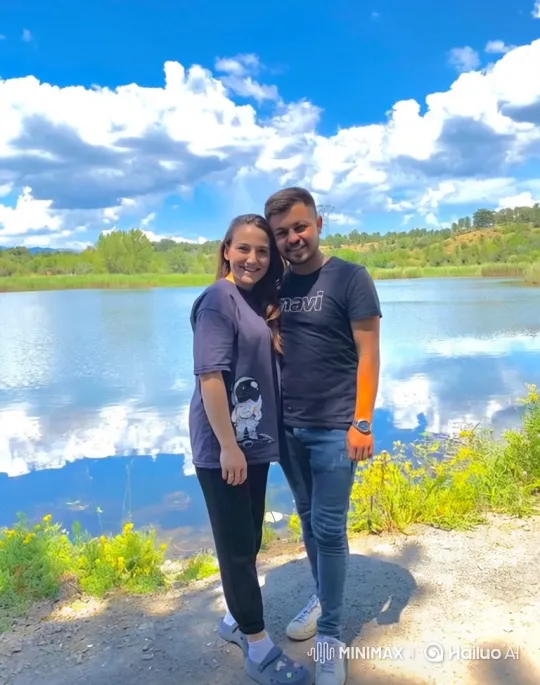Family Embraces Joy by Serene Lake in Evening Light – AI Generated Video | Hailuo AI
