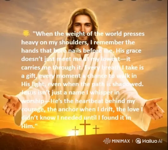 Jesus Embraces a Radiant Child in Sunrise Scene – AI Generated Video | Hailuo AI