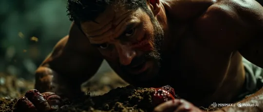 Resilience: A Man's Struggle to Rise from the Ground – AI Generated Video | Hailuo AI
