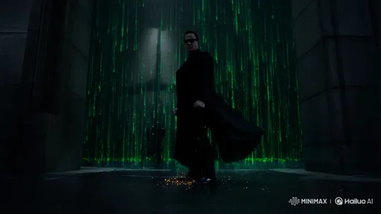Trump Fights Agents in Matrix-Style Alley – AI Generated Video | Hailuo AI