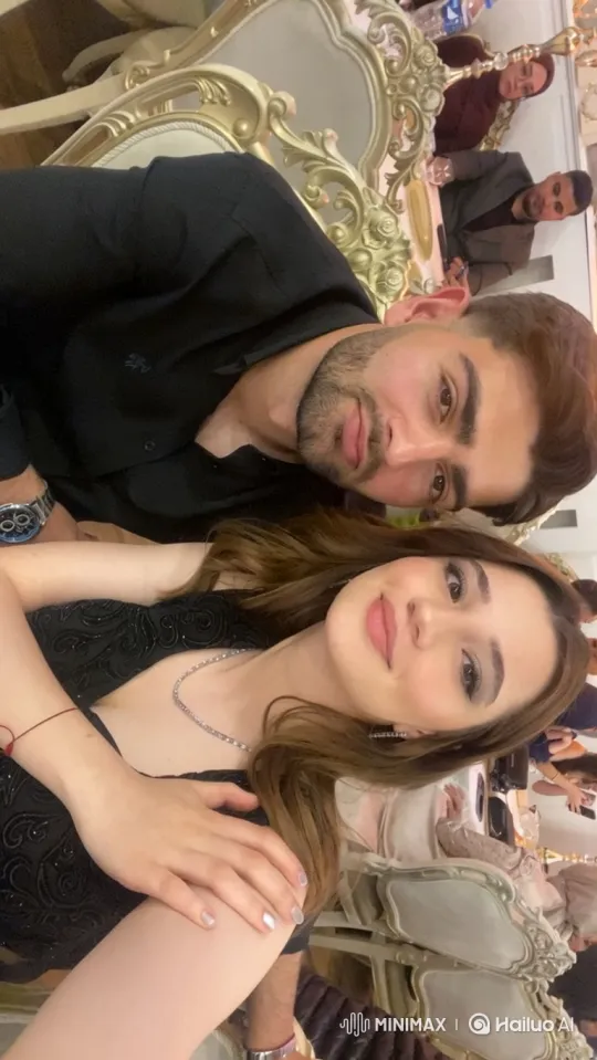 Couple Shares Loving Moments with Newborn at Formal Event – AI Generated Video | Hailuo AI