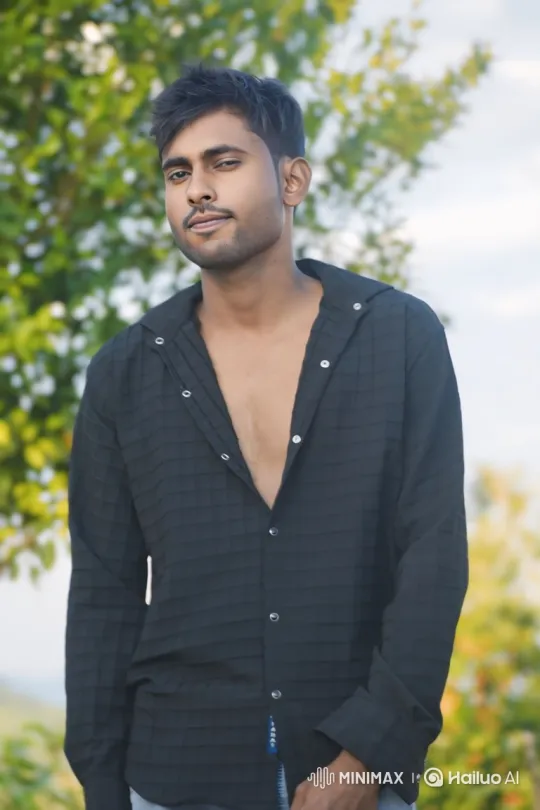 Young Man's Calm Transformation in Shallow Depth of Field – AI Generated Video | Hailuo AI
