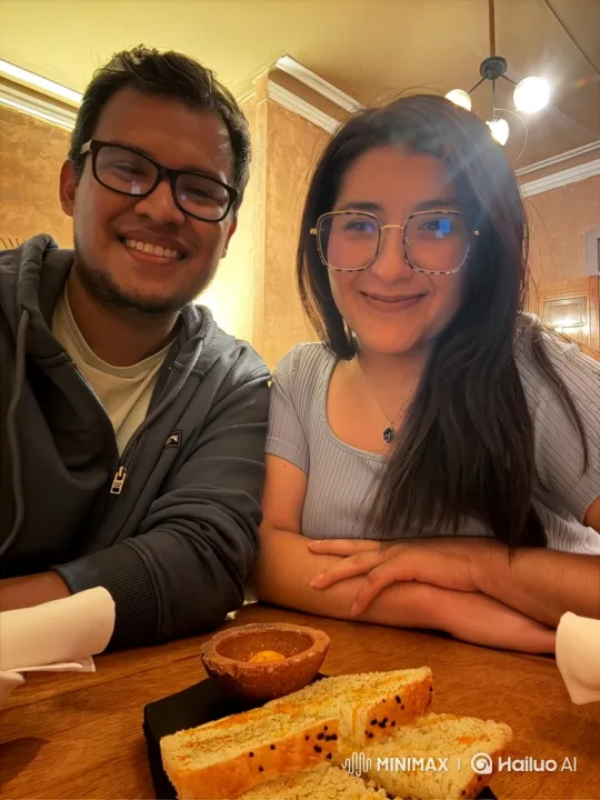 Couple's Joyful Embrace with Ghostly Appearance of Child – AI Generated Video | Hailuo AI