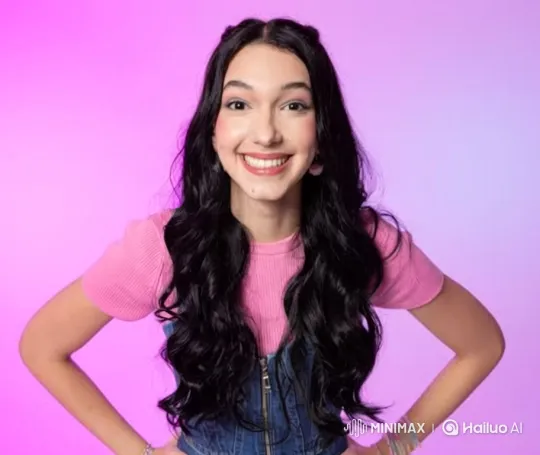 Cheerful Young Woman Blows Kiss to Camera – AI Generated Video | Hailuo AI