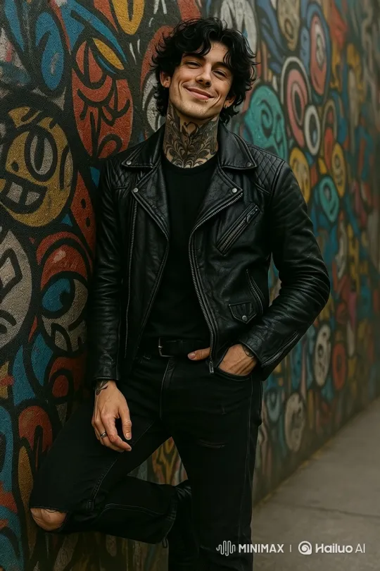 Confident Young Man with Tattoos and Charismatic Presence – AI Generated Video | Hailuo AI