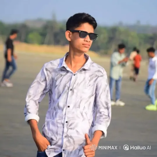 Young Man on Beach Conveys Peace with Gestures – AI Generated Video | Hailuo AI