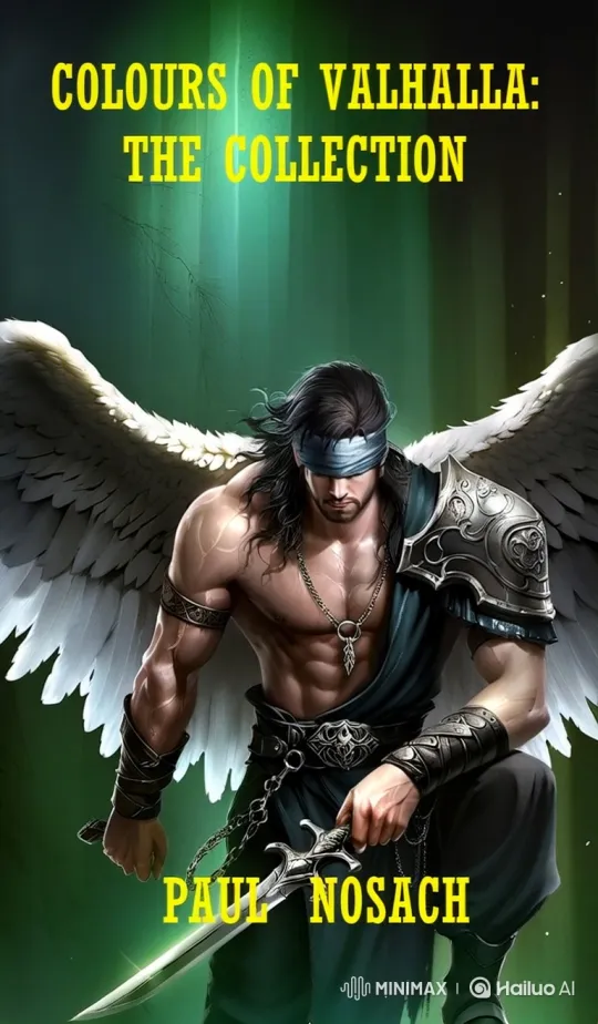 Blindfolded Winged Man Prepares with Sword in Ethereal Light – AI Generated Video | Hailuo AI