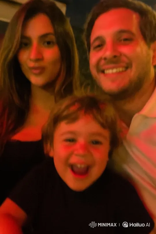 Family Reunion: Couple and Daughter's Joyful Hug – AI Generated Video | Hailuo AI
