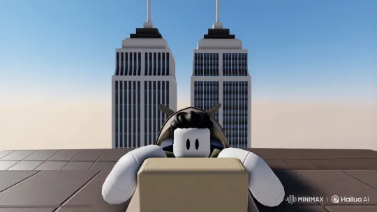 Roblox Character Crashes Plane into Towers – AI Generated Video | Hailuo AI