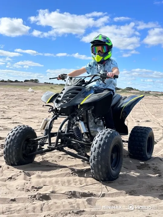 Quad Bike Simulates Air Suspension Lowering – AI Generated Video | Hailuo AI
