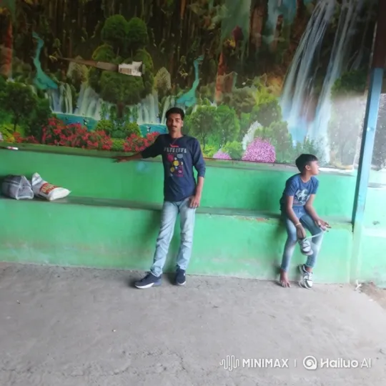 Young Man and Boy Share Quiet Moment in Park – AI Generated Video | Hailuo AI