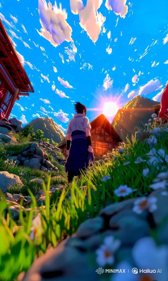 Contemplative Figure Amidst a Serene Landscape – AI Generated Video | Hailuo AI