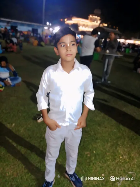 Boy Observes Festive Night Atmosphere – AI Generated Video | Hailuo AI