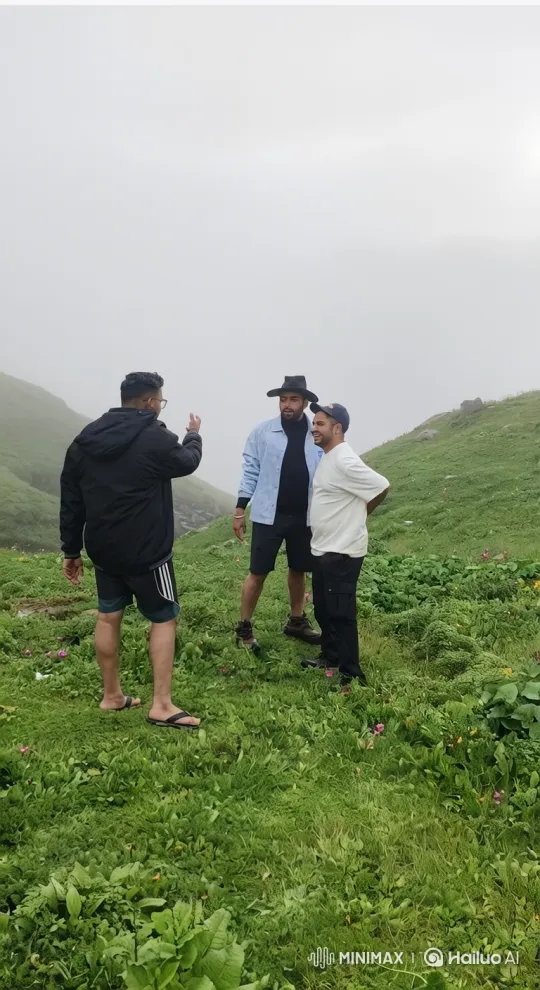 Space to Earth Zoom Reveals Three Friends on Mountain – AI Generated Video | Hailuo AI