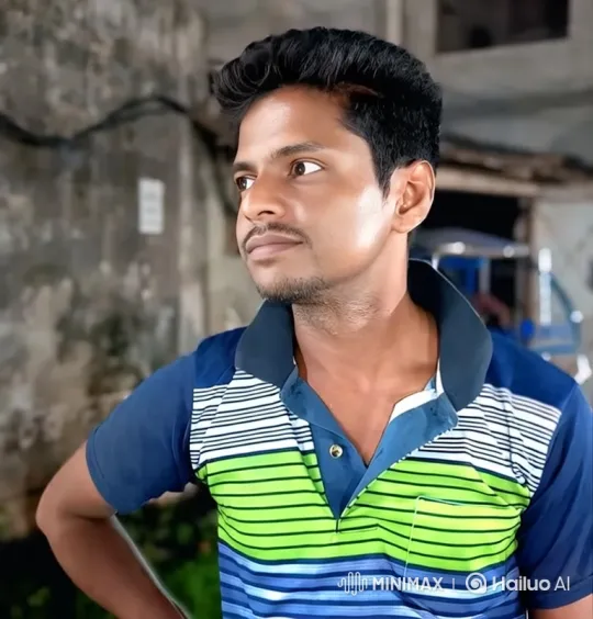 Young Man in Thoughtful Observation Outdoors at Night – AI Generated Video | Hailuo AI