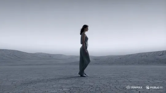 Woman Transforms World into Galaxy with Each Step – AI Generated Video | Hailuo AI