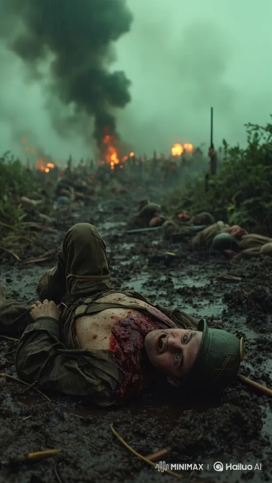 Title: "1944 Rangoon Battlefield: Soldiers in Desperate Struggle" – AI Generated Video | Hailuo AI