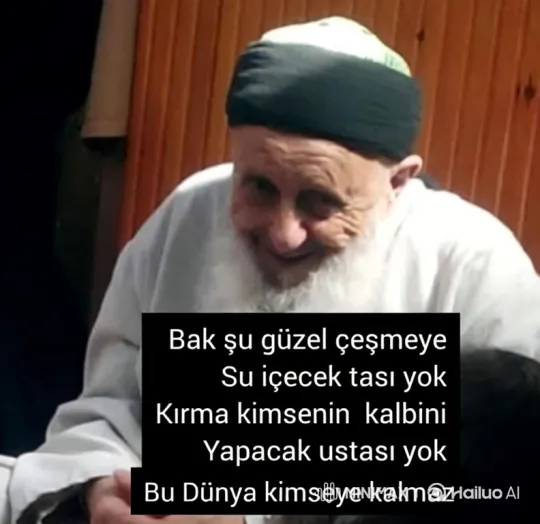 Elderly Man's Serene Expression Reflects Wise Message – AI Generated Video | Hailuo AI