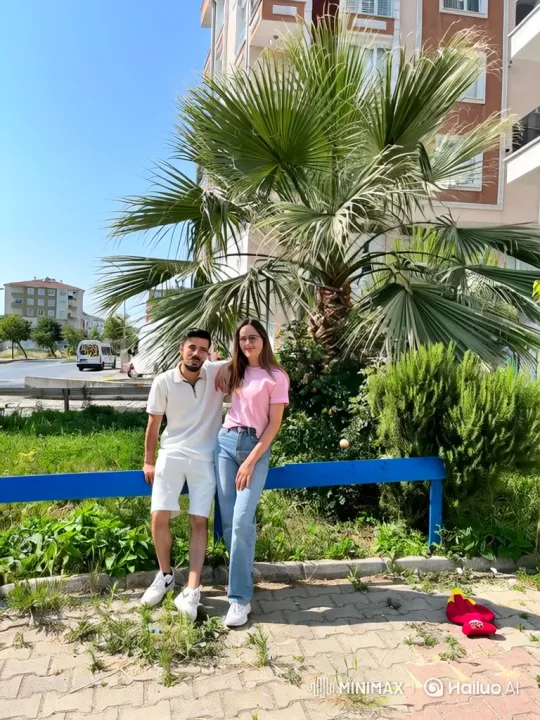 Young Couple and Child Embrace in Summer Evening Video – AI Generated Video | Hailuo AI