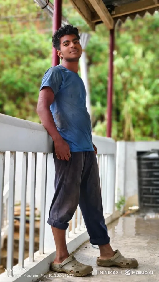 Candid Portrait of a Young Man on a Porch – AI Generated Video | Hailuo AI