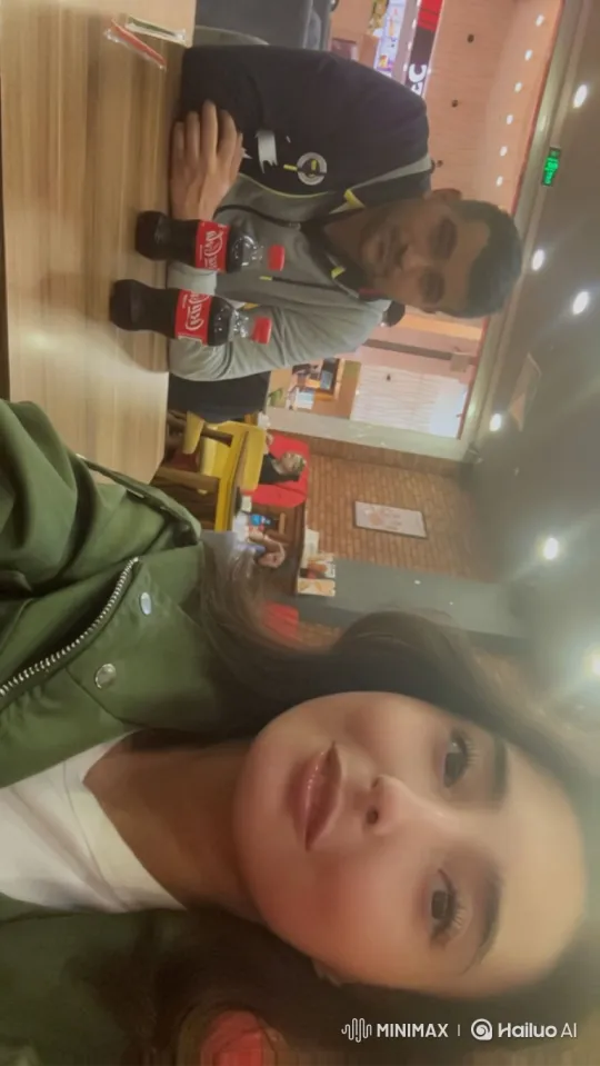 Young Woman and Family Share a Moment in a Restaurant – AI Generated Video | Hailuo AI