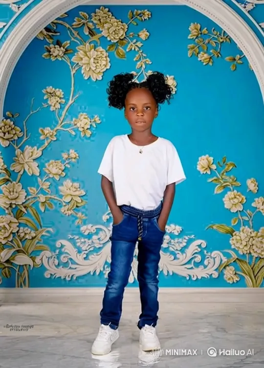 Young Girl in Studio with Gentle Smile – AI Generated Video | Hailuo AI