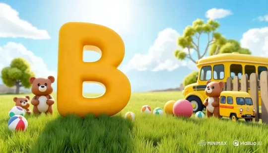 Vibrant Cartoon Scene with Bears and School Bus – AI Generated Video | Hailuo AI