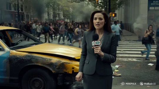 Live News Reporter Attacked by Zombie in NYC Chaos – AI Generated Video | Hailuo AI