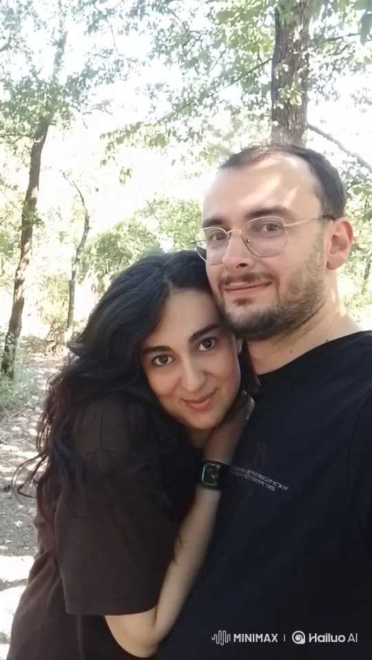 Family Embrace in Sunlit Woodland Setting – AI Generated Video | Hailuo AI