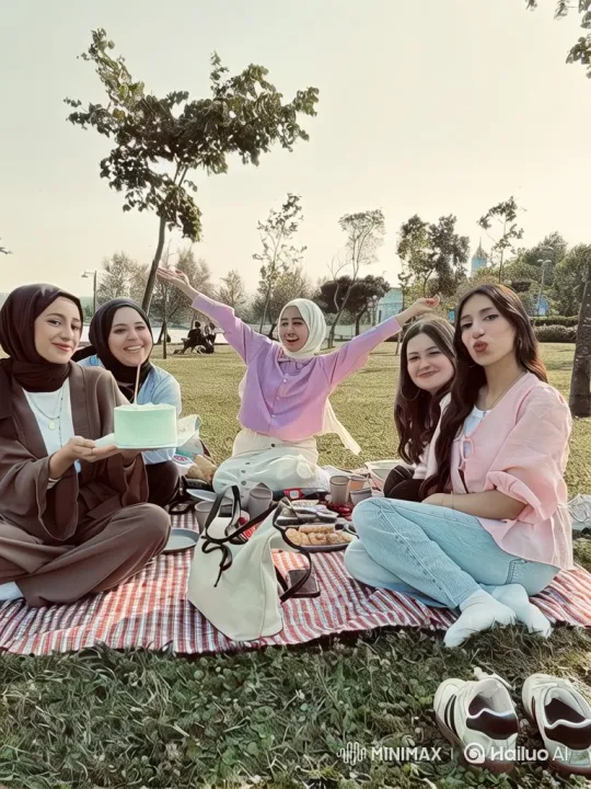 Family Embrace in Dusk-Lit Park – AI Generated Video | Hailuo AI