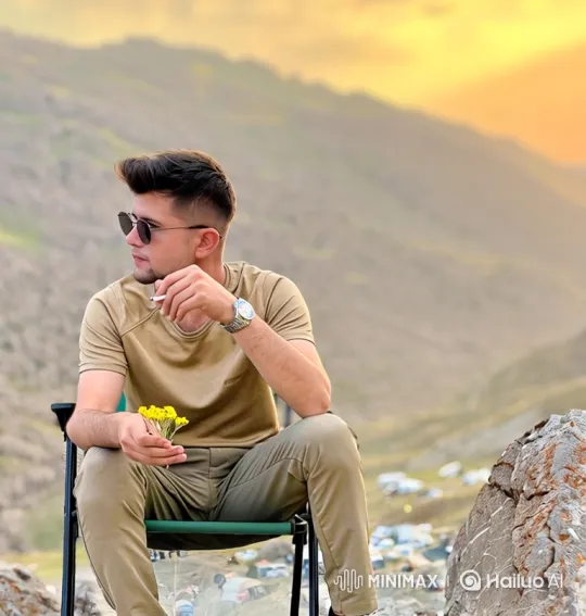 Man Smoking on Mountain to Earth from Space Perspective – AI Generated Video | Hailuo AI