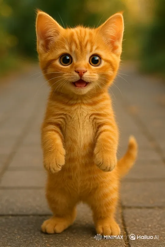 Curious Kitten Sips Amber Liquid from Tulip Glass – AI Generated Video | Hailuo AI