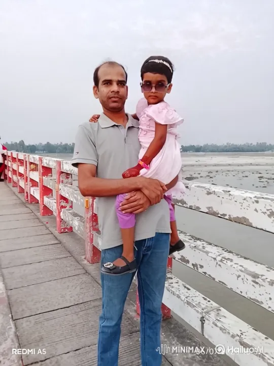Man and Girl Embrace on Bridge Over Calm River – AI Generated Video | Hailuo AI