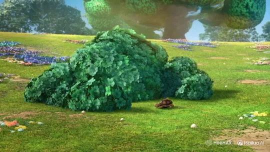 Tiger Cub Riko Discovers Struggling Tortoise in Meadow – AI Generated Video | Hailuo AI