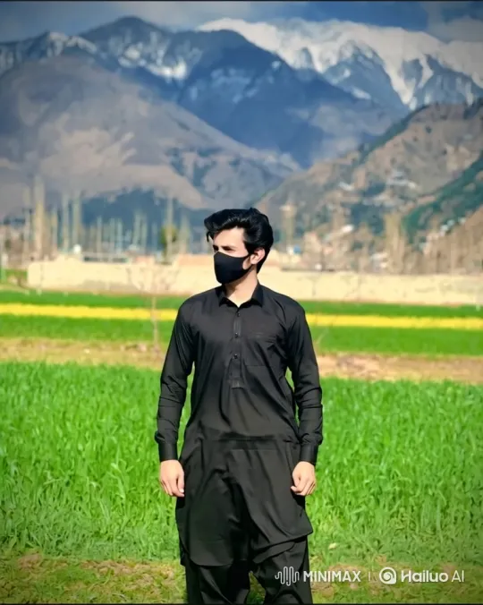 Young Couple Shares Silent Moment in Mountain Landscape – AI Generated Video | Hailuo AI