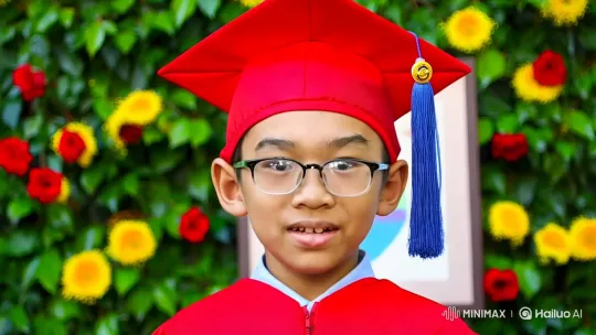 Young Student Celebrates Graduation and Thanks His Teachers – AI Generated Video | Hailuo AI