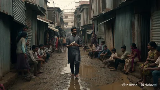 Arrogant Politician Mocks Poverty with Cash Display in Mumbai Slum – AI Generated Video | Hailuo AI