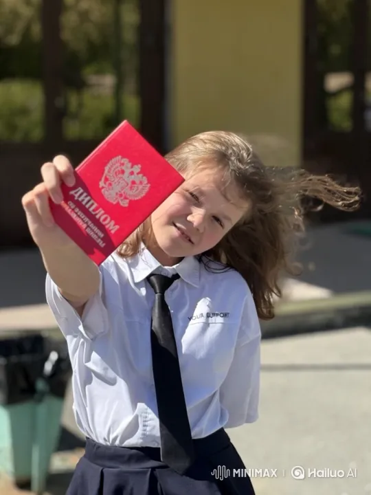 Young Girl Tears Up Her Diploma on Windy Day – AI Generated Video | Hailuo AI